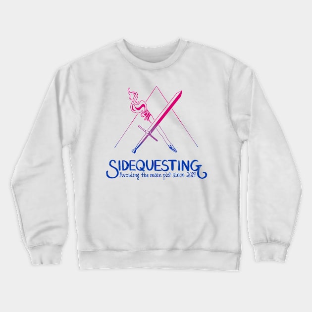 Bi Sidequesting Logo Crewneck Sweatshirt by Sidequesting